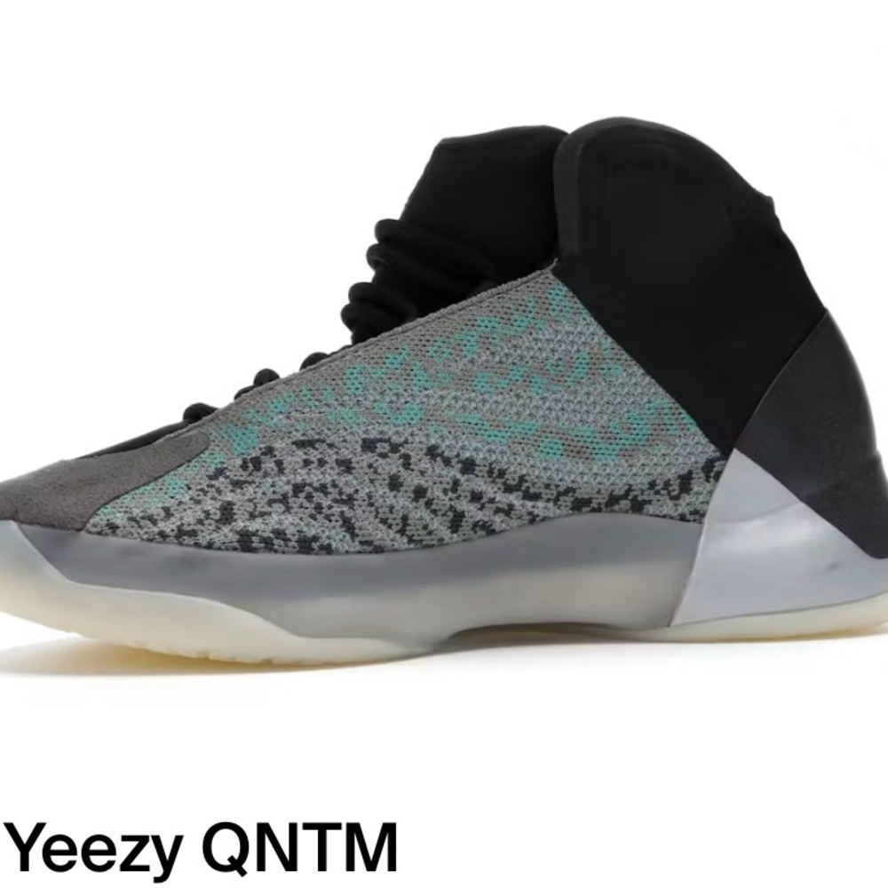 Yeezy QNTM Sneakers in Black and Teal